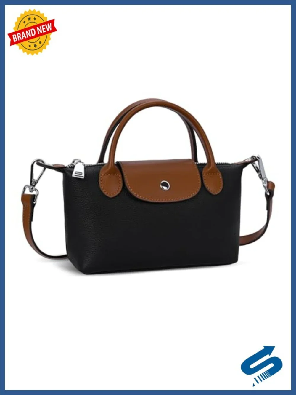 Genuine Leather Crossbody Bag Mini Tote Shoulder Satchel Purse Adjustable Strap